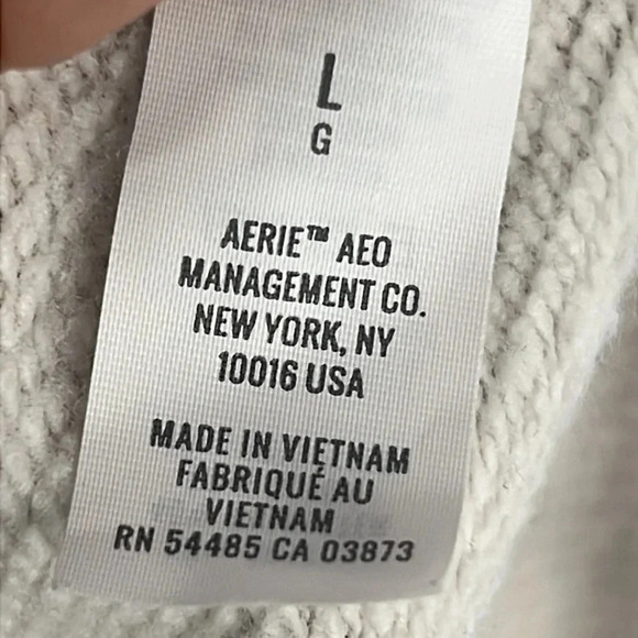 Aerie Womens Oversized Desert Leopard Side Slit Pullover Sweatshirt Size L - Picture 12 of 15